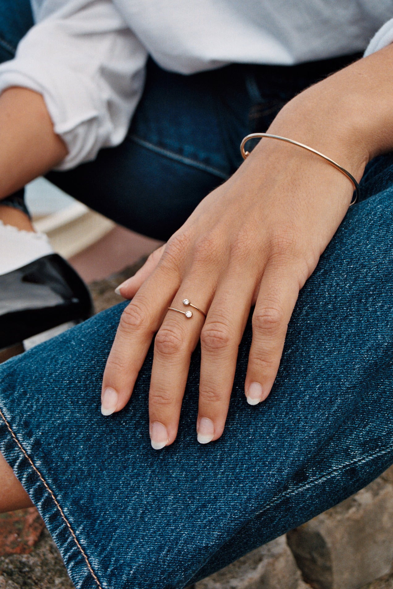 LA BAGUE DEUX ZIRCONS Camille Colette Studio